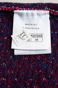 CHANEL 16S White Red Blue Tricolor Airplane Tops Sweater 38 シャネル ホワイト レッド ブルー 飛行機 ニット セーター トレーナー 即発