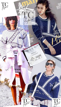 CHANEL 16S White Red Blue Tricolor Airplane Tops Sweater 38 シャネル ホワイト レッド ブルー 飛行機 ニット セーター トレーナー 即発