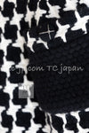 CHANEL 07A Black Ivory Wool Cashmere Houndstooth Tweed Skirt 40 シャネル ブラック アイボリー ウール カシミヤ 千鳥格子 肉厚 ツイード スカート 即発