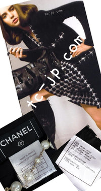 CHANEL 07A Black Ivory Wool Cashmere Houndstooth Tweed Skirt 40 シャネル ブラック アイボリー ウール カシミヤ 千鳥格子 肉厚 ツイード スカート 即発