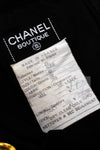 CHANEL 92A Vintage Black Gold CC Button Wool 100 Skirt 40 42 シャネル ヴィンテージ 貴重 ブラック ウール 100 CC ゴールドボタン スカート 即発
