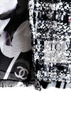 CHANEL 04S Black White Fringe Lesage Jacket Skirt Suit 38 シャネル ブラック ホワイト フリンジ ルサージュ ツイード ジャケット スカート スーツ 即発