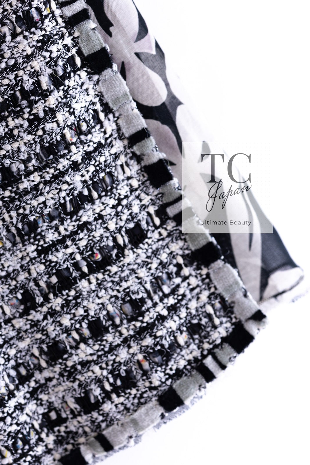 CHANEL 04S Black White Fringe Lesage Jacket Skirt Suit 38 シャネル ブラック ホワイト フリンジ ルサージュ ツイード ジャケット スカート スーツ 即発