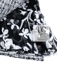 CHANEL 04S Black White Fringe Lesage Jacket Skirt Suit 38 シャネル ブラック ホワイト フリンジ ルサージュ ツイード ジャケット スカート スーツ 即発