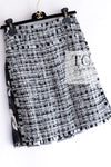 CHANEL 04S Black White Fringe Lesage Jacket Skirt Suit 38 シャネル ブラック ホワイト フリンジ ルサージュ ツイード ジャケット スカート スーツ 即発