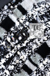 CHANEL 04S Black White Fringe Lesage Jacket Skirt Suit 38 シャネル ブラック ホワイト フリンジ ルサージュ ツイード ジャケット スカート スーツ 即発