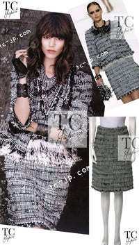 CHANEL 11S white black tweed women's skirt / シャネル レディース ホワイト ブラック ツイード スカート