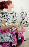 CHANEL 14S Pink White Metallic Trim Cotton Tweed Dress 36 シャネル ピンク ホワイト メタリック トリム コットン ツイード ワンピース 即発