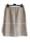 CHANEL 05S Beige Metallic Cotton Lesage Tweed Skirt 36 シャネル ベージュ メタリック コットン ルサージュ ツイード スカート 即発