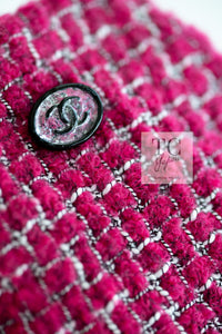 CHANEL 22A Raspberry Pink Wool Blend Tweed Skirt 36 シャネル ラズベリー ピンク ウール 混合 ツイード スカート 即発