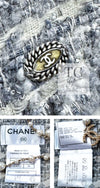 CHANEL 05A Gray Silver Mix Wool Cashmere Tweed Skirt 36 38 シャネル グレー シルバー ふんわり ウール カシミヤ ツイード スカート 即発