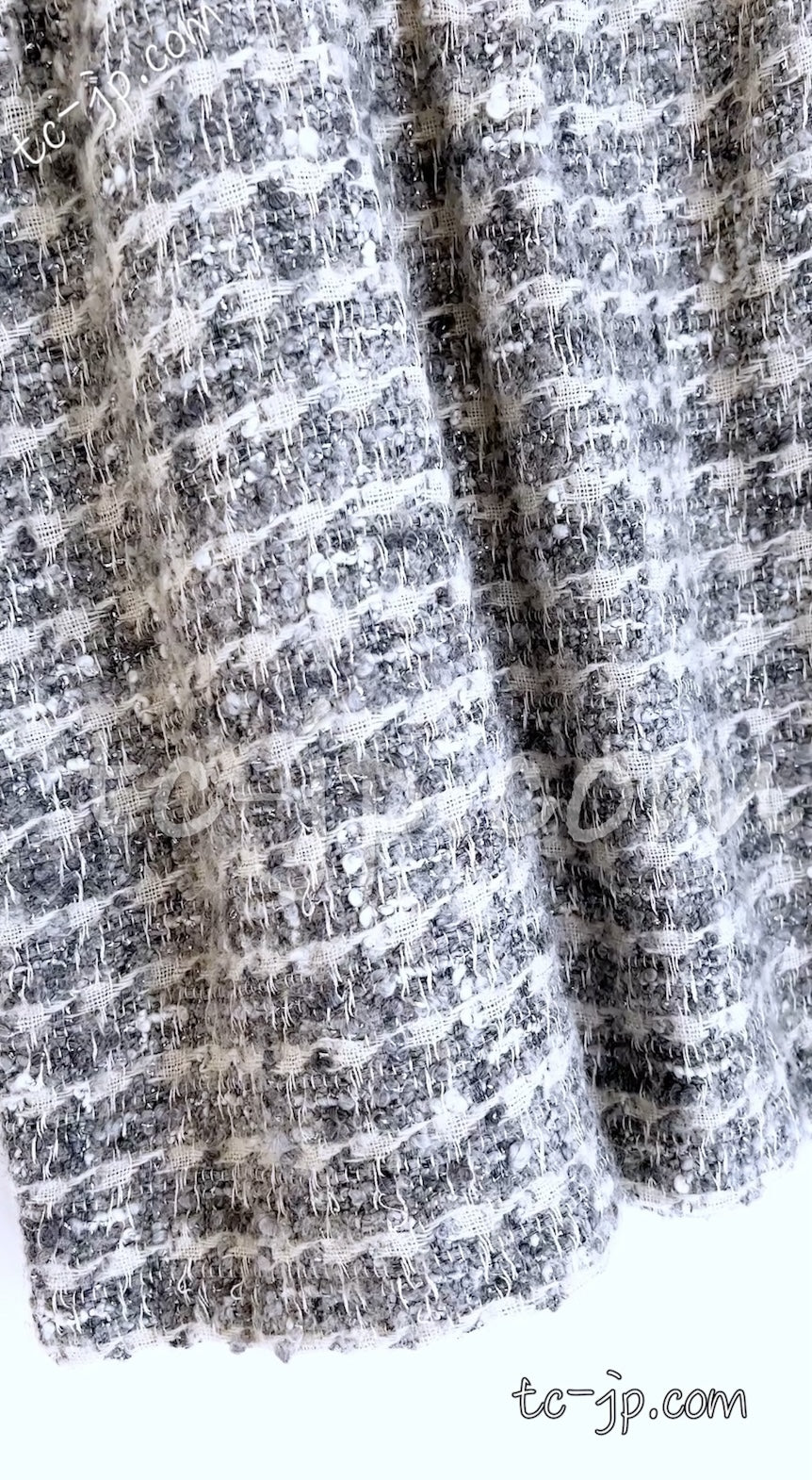 CHANEL 05A Gray Silver Mix Wool Cashmere Tweed Skirt 36 38 シャネル グレー シルバー ふんわり ウール カシミヤ ツイード スカート 即発