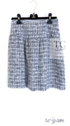 CHANEL 05A Gray Silver Mix Wool Cashmere Tweed Skirt 36 38 シャネル グレー シルバー ふんわり ウール カシミヤ ツイード スカート 即発