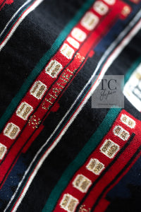 CHANEL 07C Black Train Central Station Cotton Cashmere Knit Skirt 38 シャネル ブラック セントラルステーション 電車 コットン カシミヤ ニット スカート 即発