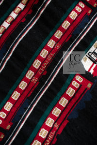 CHANEL 07C Black Train Central Station Cotton Cashmere Knit Skirt 38 シャネル ブラック セントラルステーション 電車 コットン カシミヤ ニット スカート 即発