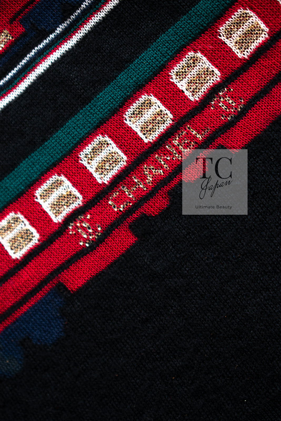 CHANEL 07C Black Train Central Station Cotton Cashmere Knit Skirt 38 シャネル ブラック セントラルステーション 電車 コットン カシミヤ ニット スカート 即発