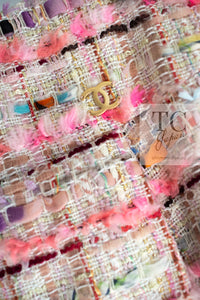 CHANEL 04S Pink Multicolor CC Gold Lesage Tweed Skirt 36 シャネル ピンク ミックス CC ゴールド ルサージュ ツイード スカート 即発