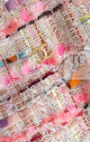 CHANEL 04S Pink Multicolor CC Gold Lesage Tweed Skirt 36 シャネル ピンク ミックス CC ゴールド ルサージュ ツイード スカート 即発