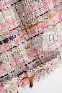 CHANEL 04S Pink Multicolor CC Gold Lesage Tweed Skirt 36 シャネル ピンク ミックス CC ゴールド ルサージュ ツイード スカート 即発