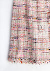 CHANEL 04S Pink Multicolor CC Gold Lesage Tweed Skirt 36 シャネル ピンク ミックス CC ゴールド ルサージュ ツイード スカート 即発
