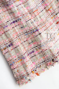 CHANEL 04S Pink Multicolor CC Gold Lesage Tweed Skirt 36 シャネル ピンク ミックス CC ゴールド ルサージュ ツイード スカート 即発