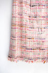 CHANEL 04S Pink Multicolor CC Gold Lesage Tweed Skirt 36 シャネル ピンク ミックス CC ゴールド ルサージュ ツイード スカート 即発