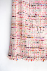 CHANEL 04S Pink Multicolor CC Gold Lesage Tweed Skirt 36 シャネル ピンク ミックス CC ゴールド ルサージュ ツイード スカート 即発