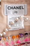 CHANEL 04S Pink Multicolor CC Gold Lesage Tweed Skirt 36 シャネル ピンク ミックス CC ゴールド ルサージュ ツイード スカート 即発