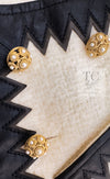 CHANEL 15PF Ivory Wool Mohair Leather Trim Skirt 44 シャネル アイボリー ウール モヘア レザートリム スカート 即発