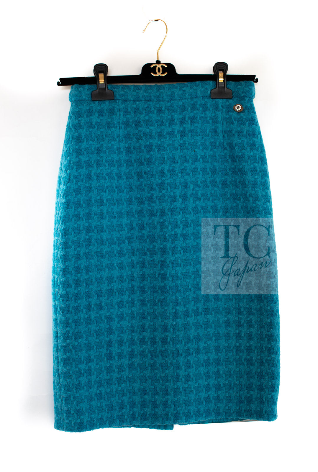 CHANEL 19A Blue Riders Wool Tweed Skirt 34 シャネル ブルー ライダース ウール ツイード スカート 即発