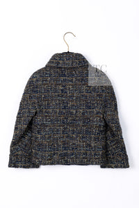 CHANEL 18PA Green Navy Khaki Tweed Jacket 36 38 シャネル グリーン ネイビー カーキ ツイード ジャケット 即発