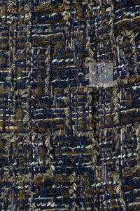 CHANEL 18PA Green Navy Khaki Tweed Jacket 36 38 シャネル グリーン ネイビー カーキ ツイード ジャケット 即発