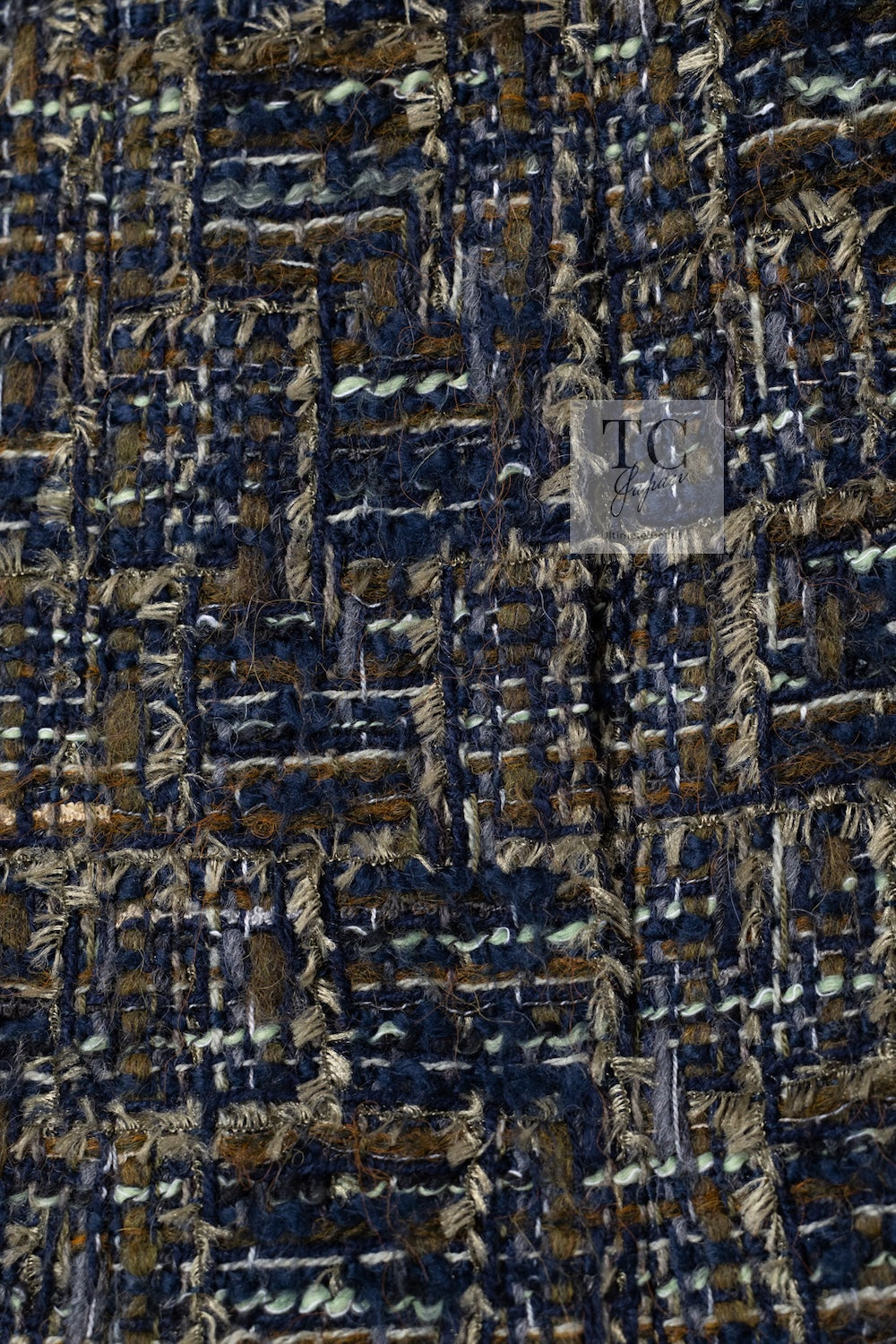 CHANEL 18PA Green Navy Khaki Tweed Jacket 36 38 シャネル グリーン ネイビー カーキ ツイード ジャケット 即発