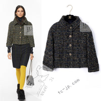 CHANEL 18PA Green Navy Khaki Tweed Jacket 36 38 シャネル グリーン ネイビー カーキ ツイード ジャケット 即発