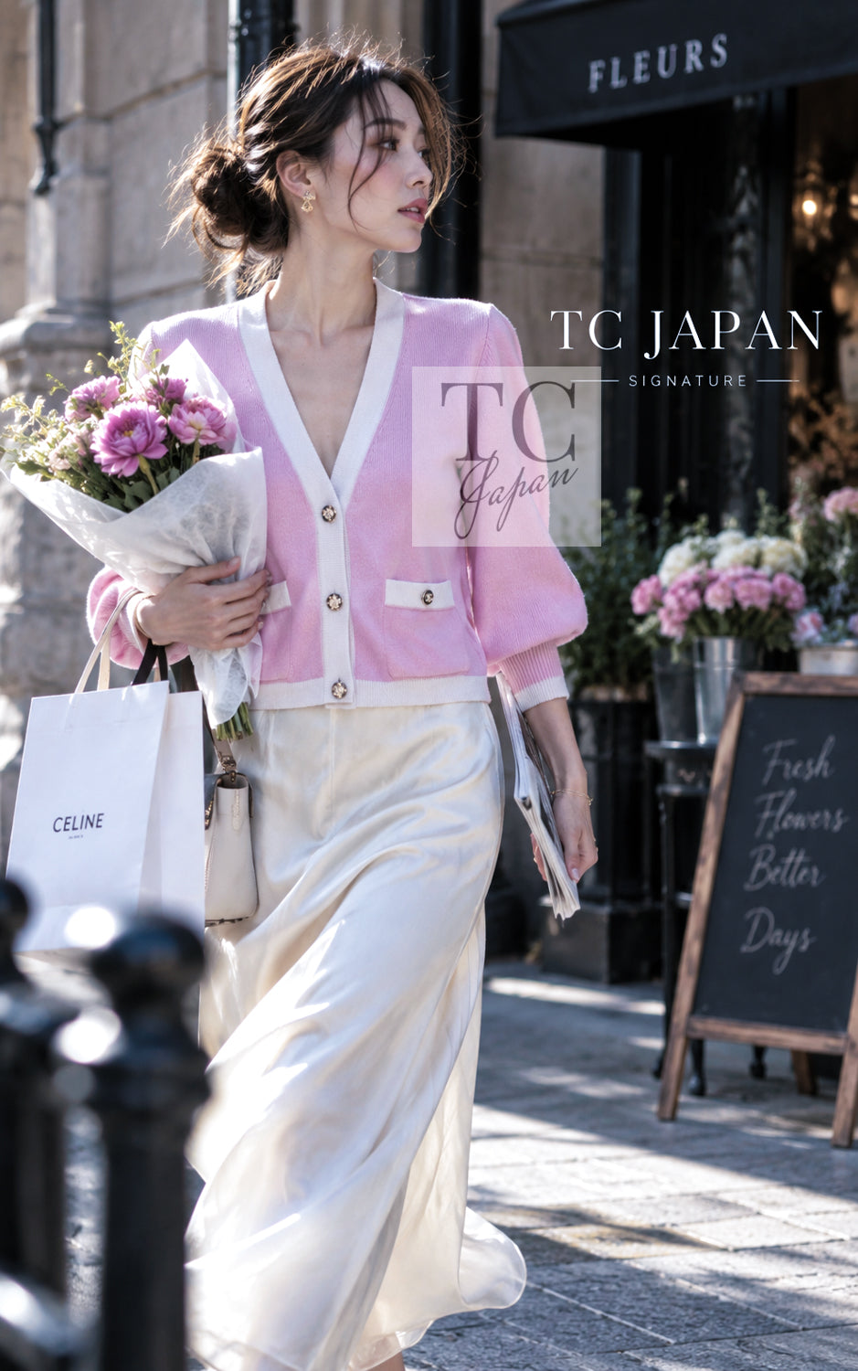 CHANEL Cardigan 23S Puple Pink CC Logo Buttons Cashmere Knit Purple Coco Button 38 40 | HK