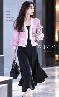 CHANEL Cardigan 23S Puple Pink CC Logo Buttons Cashmere Knit Purple Coco Button 38 40 | HK