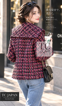 CHANEL Jacket Coat 13A Lesage Pink Black Multicolor Tweed 34 36 38 40 | HK