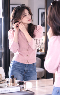 CHANEL 13C Baby Blue Cashmere Linen Super Soft Knit Cardigan 34 | INT