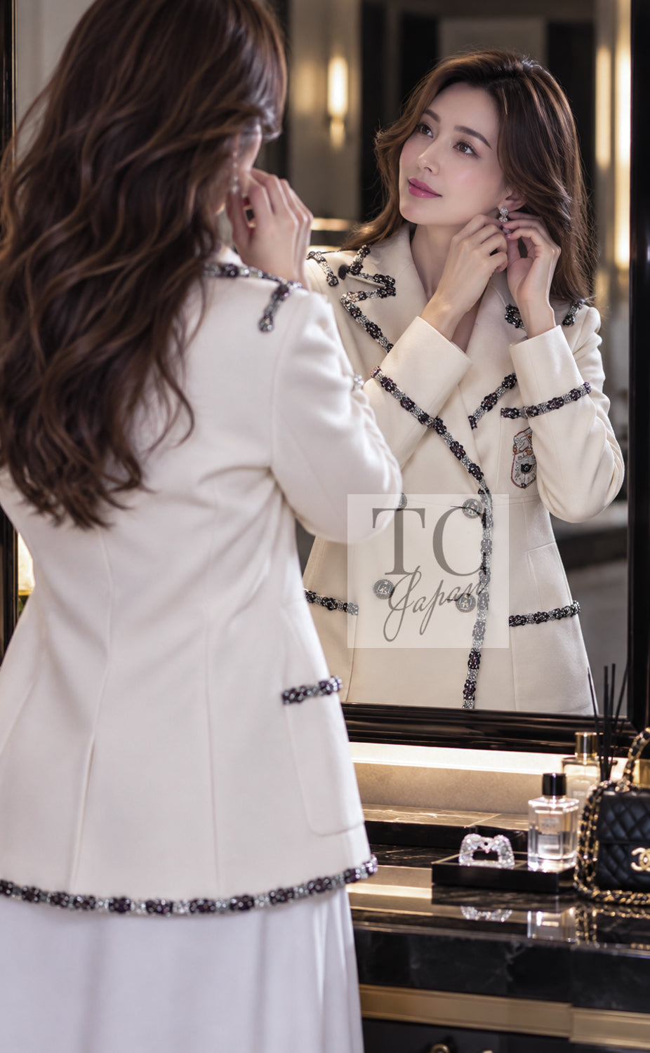 CHANEL Jacket 12PF Paris Bombay Ivory Wool Cashmere Blazer 36 | UK
