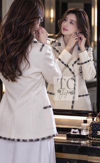 CHANEL Jacket 12PF Paris Bombay Black Wool Cashmere Blazer 34 38 | INT