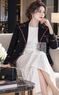 CHANEL Jacket 12PF Paris Bombay Ivory Wool Cashmere Blazer 36 | UK