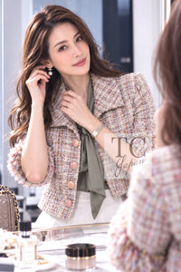 CHANEL Jacket 13C Rose Garden Multicolor Lesage Tweed 34 36 | US