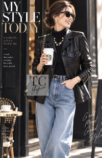CHANEL Jacket 03A Black Lambskin Leather 38 | UK