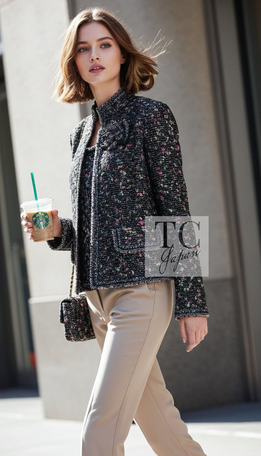 CHANEL Jacket Skirt Suit 04A Multicolor Tweed 38 | UK
