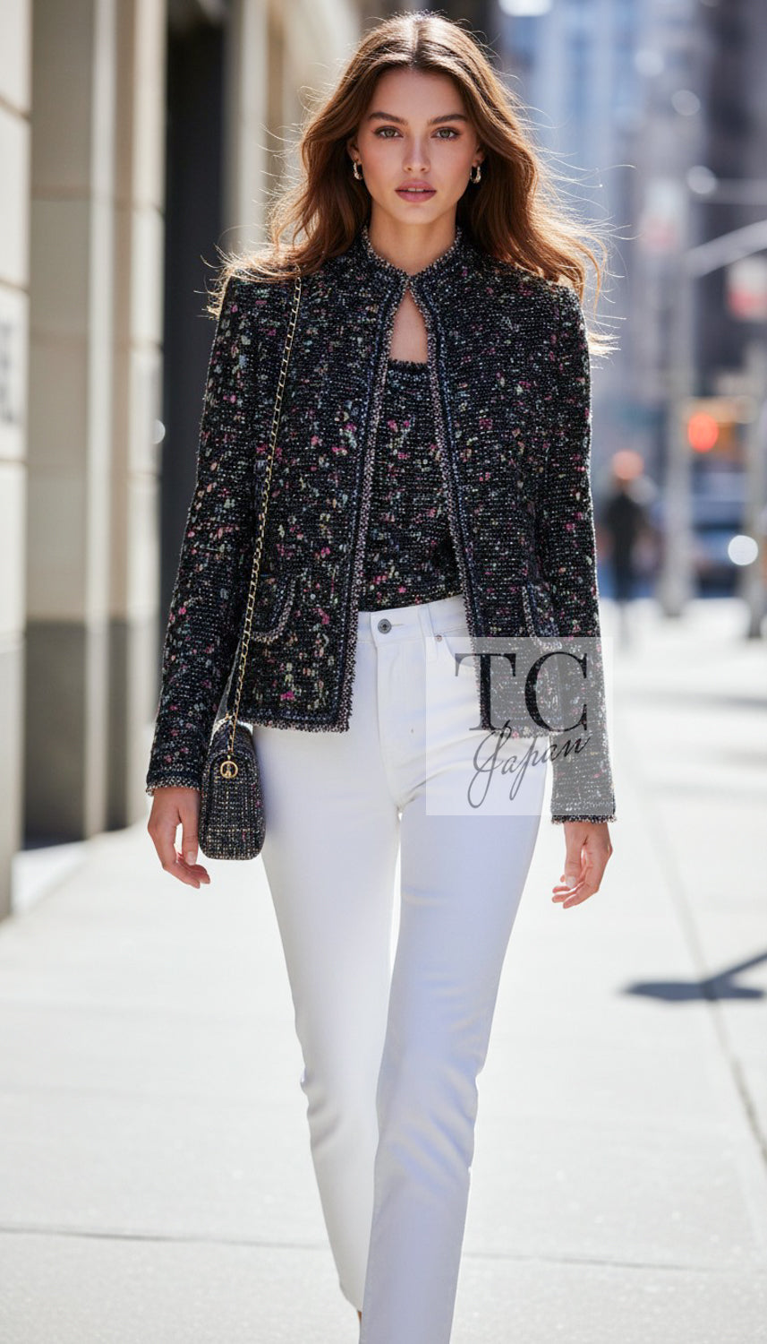 CHANEL Jacket Skirt Suit 04A Multicolor Tweed 38 | UK