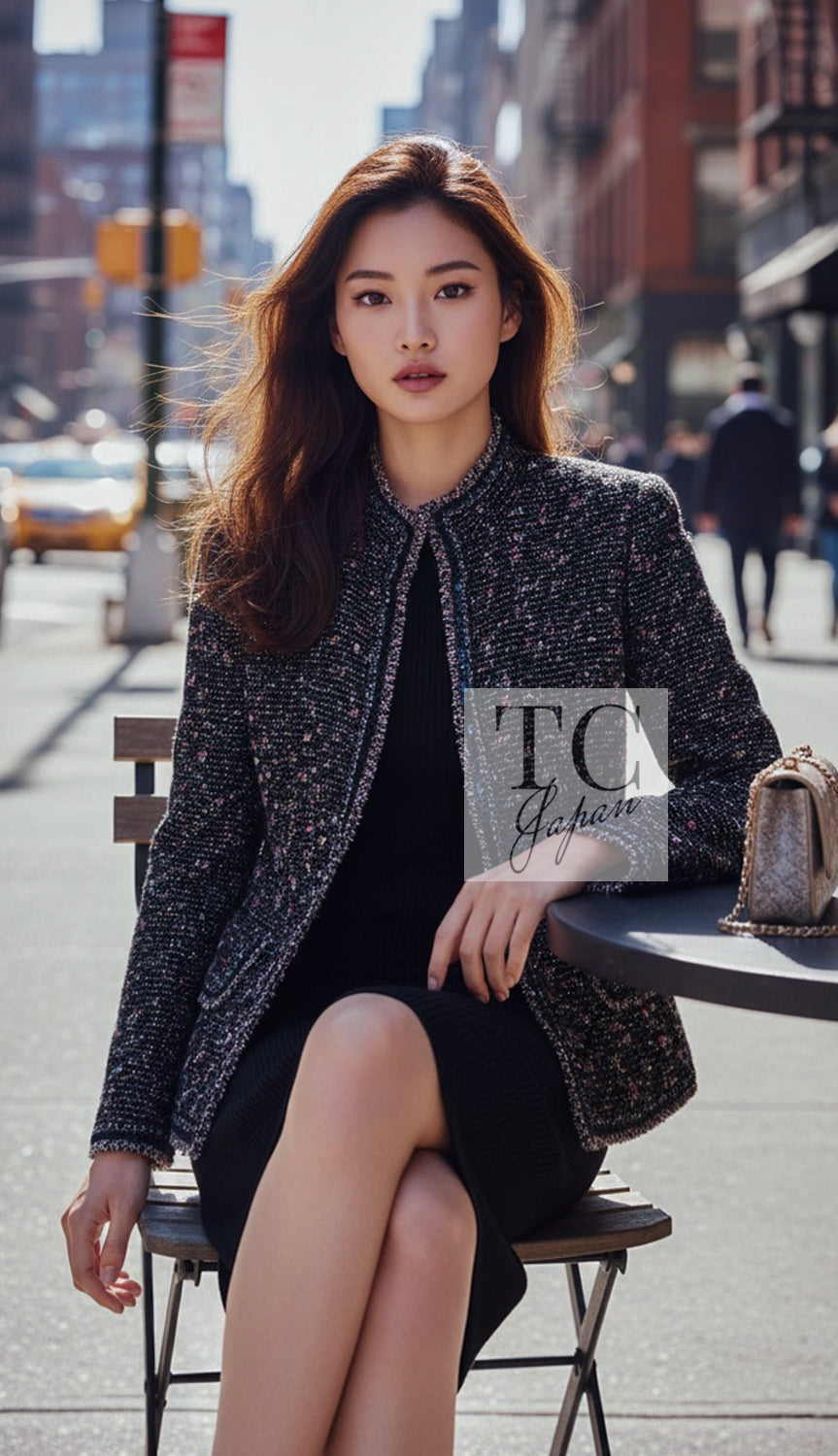 CHANEL Jacket Skirt Suit 04A Multicolor Tweed 38 | UK