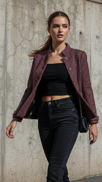 CHANEL Jacket 12PF Gripoix Button Ivory Tweed 36 38 | INT