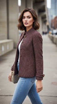 CHANEL Jacket 12PF Gripoix Button Ivory Tweed 36 38 | INT