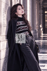 CHANEL Sweater 19A Black Logo Cashmere Knit 40 | UK