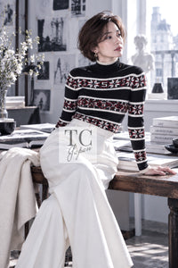 CHANEL Sweater 19A Black Logo Cashmere Knit 40 | UK